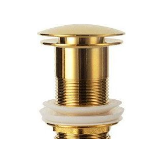 Tapón dorado brillo para lavabo válvula oro click clack