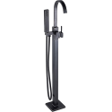 Grifo para bañera exenta negro bronce envejecido cuadrado monomando